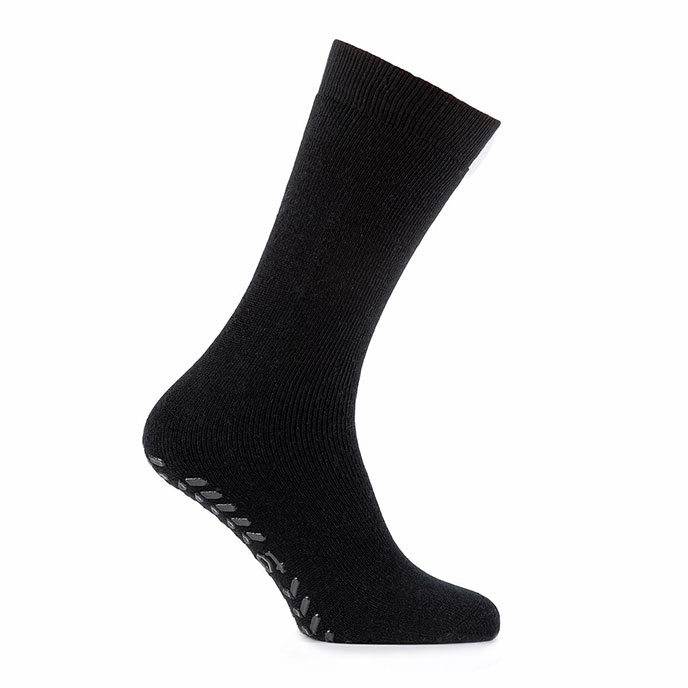 totes® Mens Thermal Original Slipper Sock Black Extra Image 2